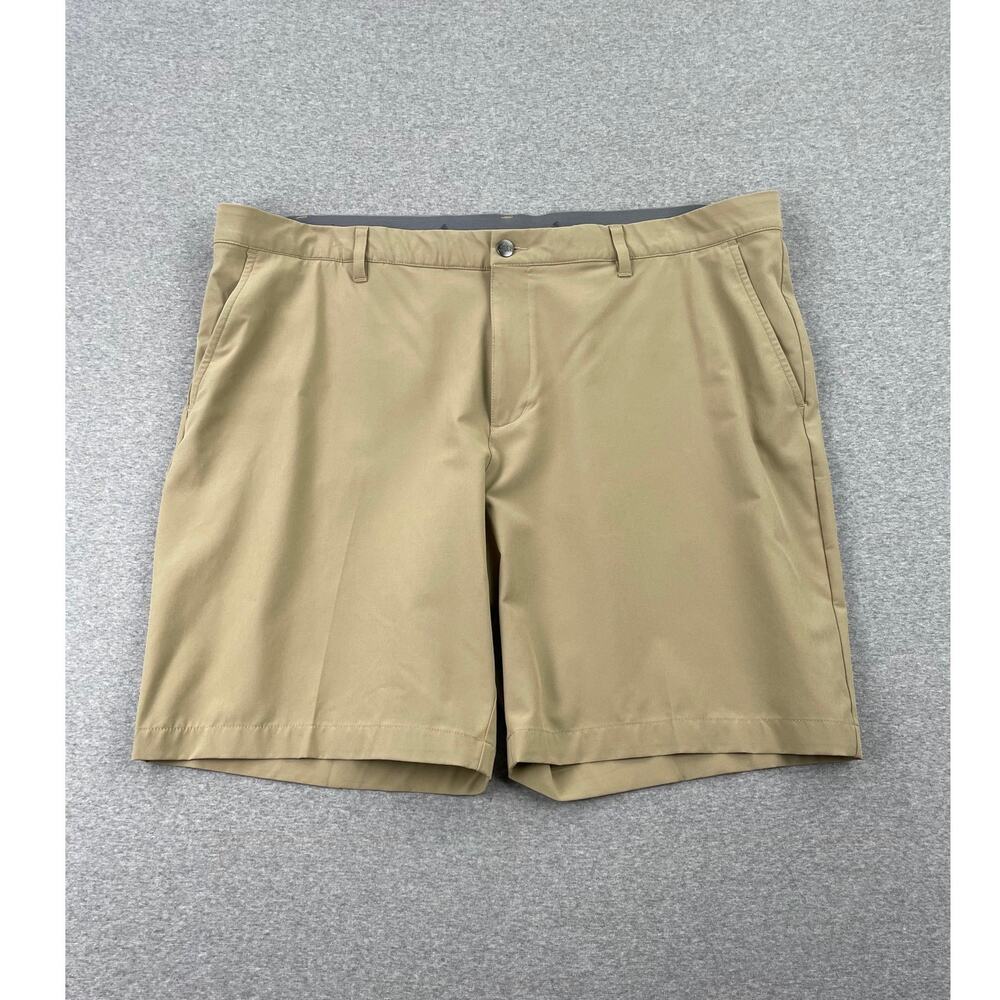 Adidas Shorts Mens 42 Tan Brown Khaki 8" Inseam Golf Pickleball Training Workout